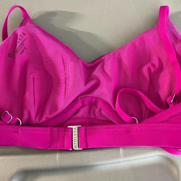 Athleta Summerland Bikini Top Pink Purple Nylon Blend Women's Size 34 B/C - Picture 6 of 6